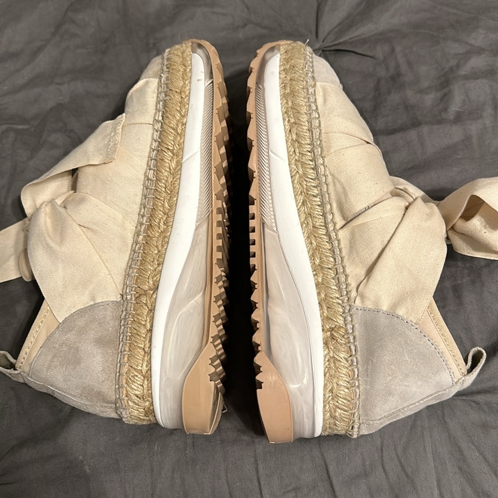 Free People Cream and Tan Espadrille Platform Sneaker - Picture 8 of 12